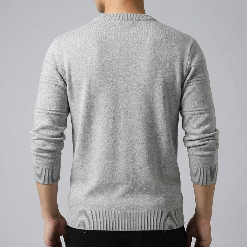 Bradford Men's Midweight Cotton Crew Neck Sweater – Tailored Fit Jumper