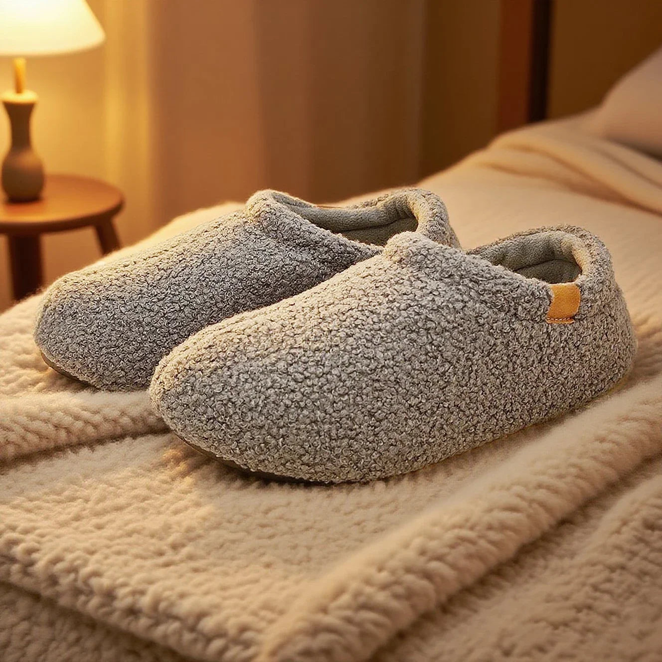 Frostelle Unisex Teddy Fleece Slides – Ultra-Soft Plush Comfort for Indoor & Outdoor Use