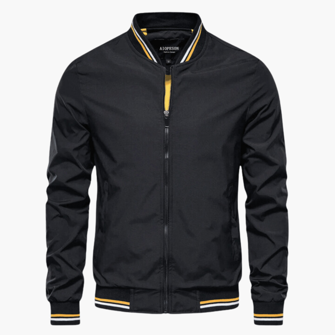 Emerson Men's Lightweight Zip-Up Jacket with Ribbed Trim
