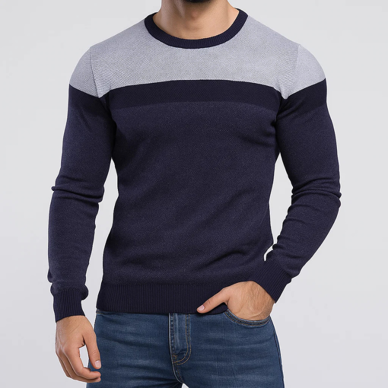 Declan Men's Crew Neck Sweater – Soft Cotton Knit Pullover