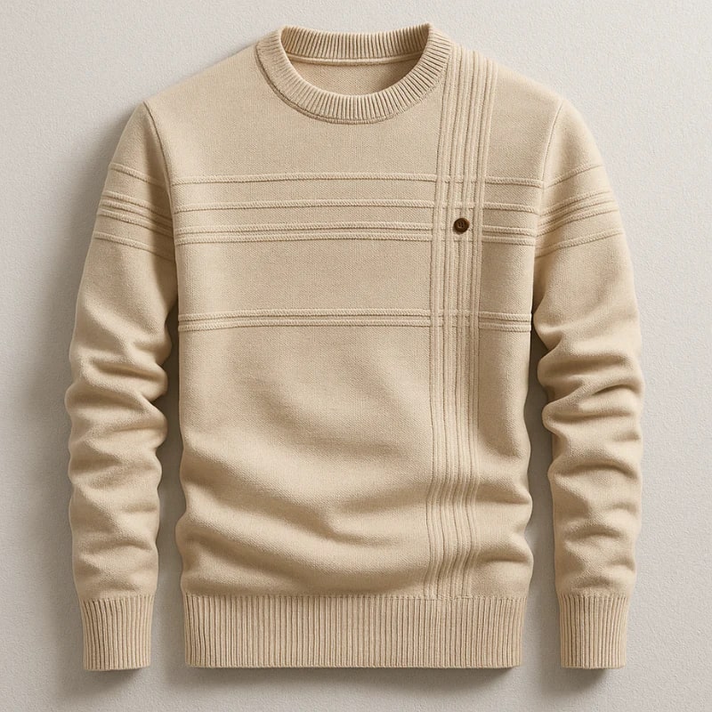Bradford Men's Midweight Cotton Crew Neck Sweater – Tailored Fit Jumper