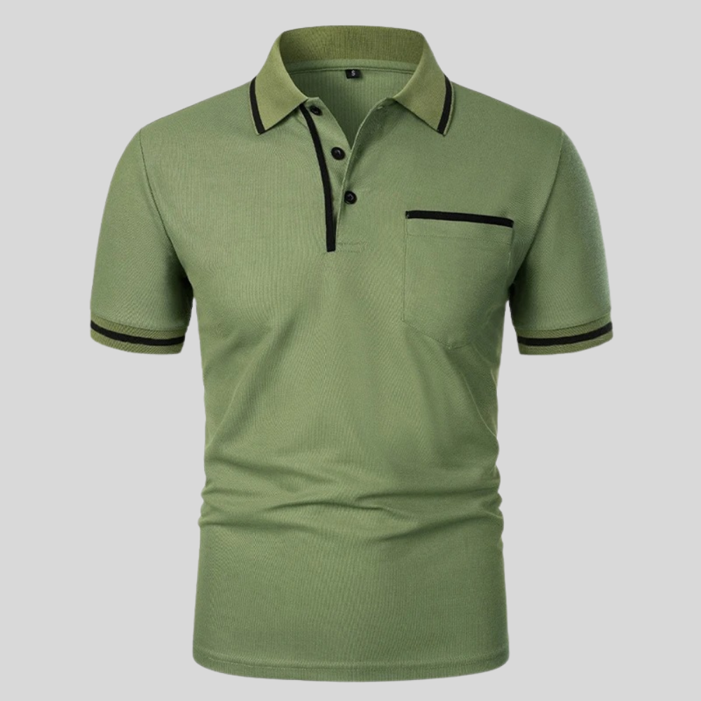 Dexter Polo - Fitted Cotton Blend Short-Sleeve Shirt
