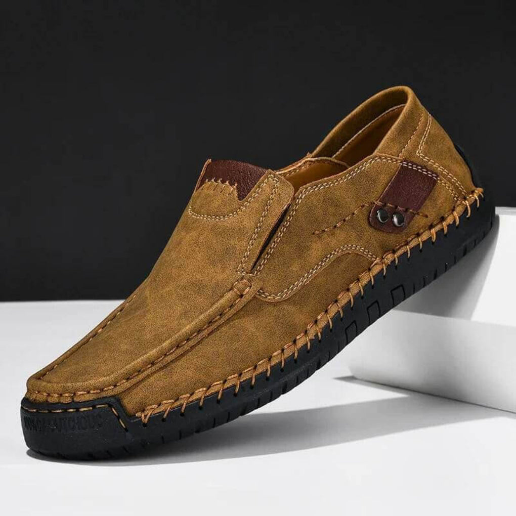 Laurent Arch Support Slip-On Shoes – Lightweight Comfort Casual Leather Loafers