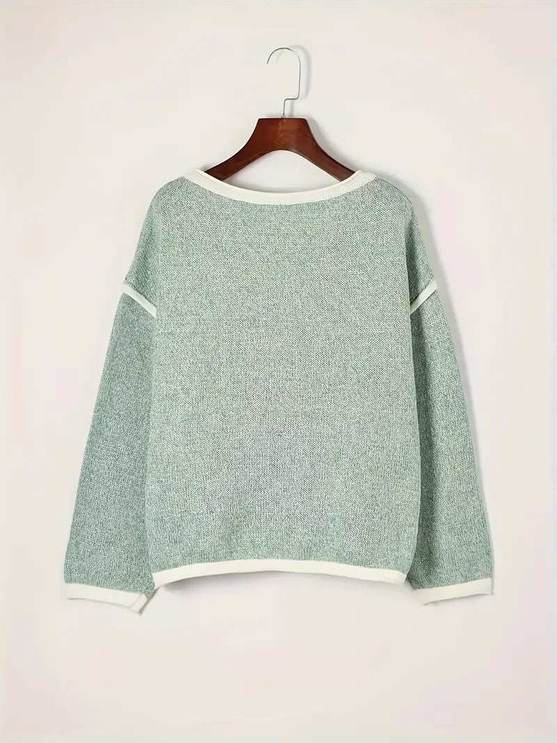 Giselle Women's Relaxed Fit Knit Sweater – Soft and Breathable Pullover