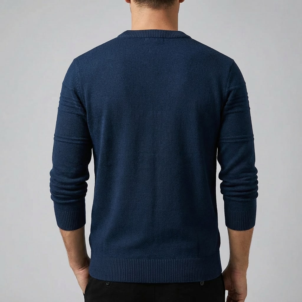 Bradford Men's Midweight Cotton Crew Neck Sweater – Tailored Fit Jumper