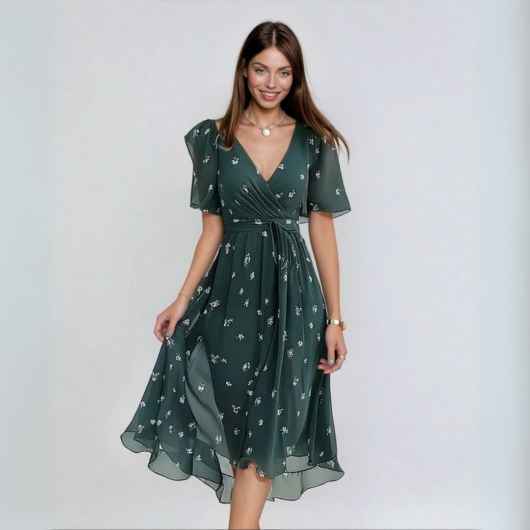 Clara Soft Drape Mini Dress – Chic and Feminine Everyday Wear