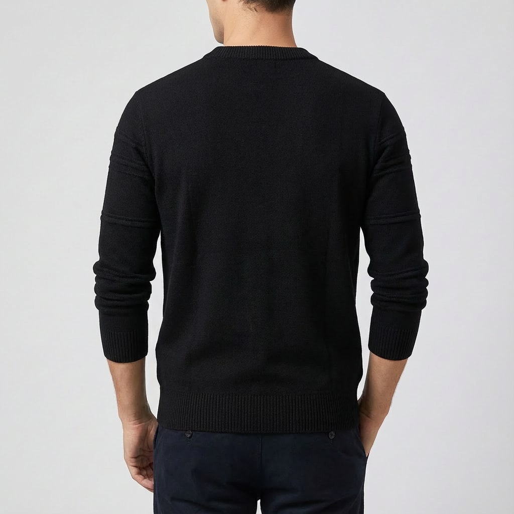 Bradford Men's Midweight Cotton Crew Neck Sweater – Tailored Fit Jumper