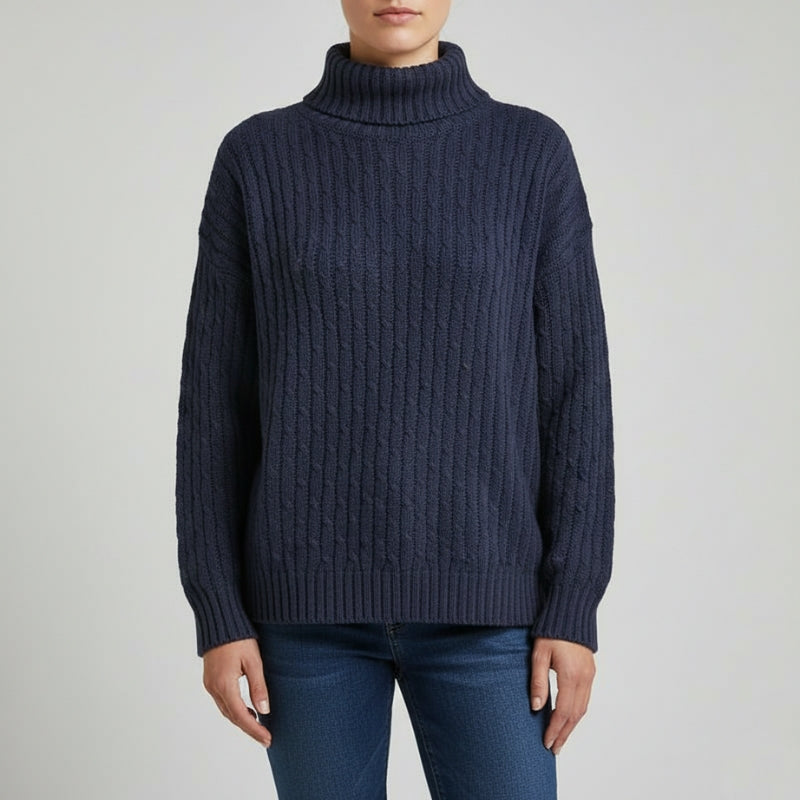 Eleine Women's Cashmere Pullover – Cozy Drop-Shoulder Knit Sweater