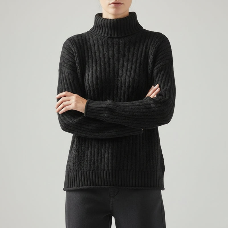 Eleine Women's Cashmere Pullover – Cozy Drop-Shoulder Knit Sweater