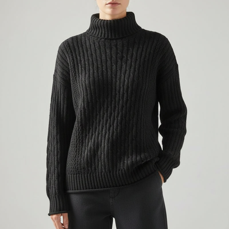 Eleine Women's Cashmere Pullover – Cozy Drop-Shoulder Knit Sweater