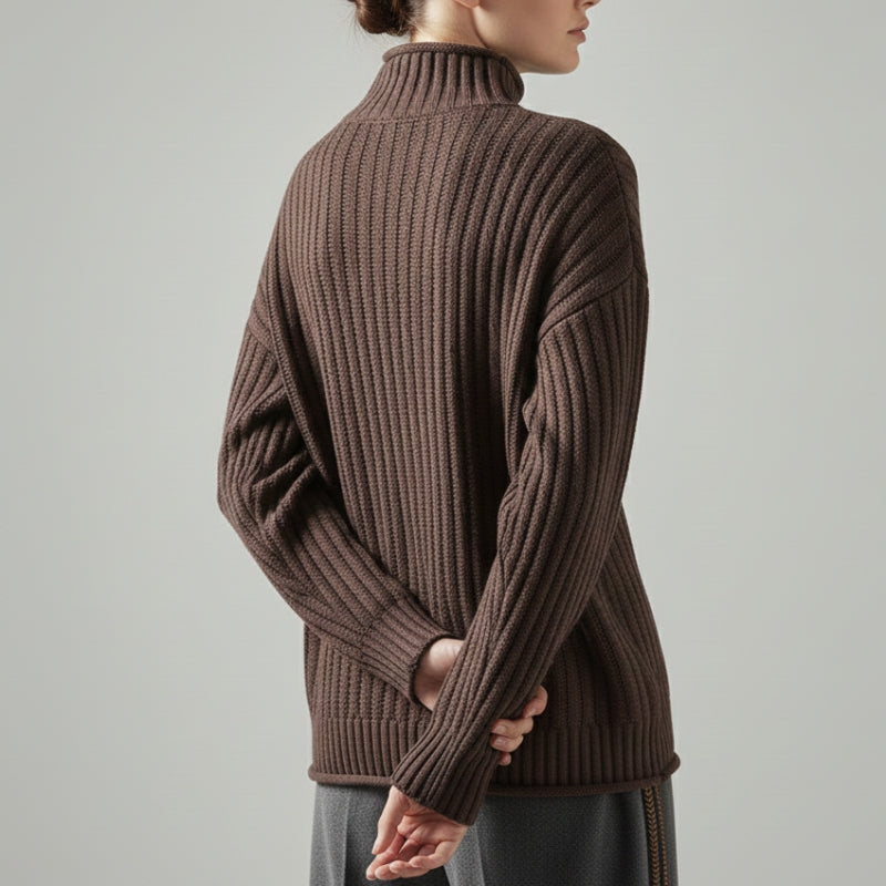 Eleine Women's Cashmere Pullover – Cozy Drop-Shoulder Knit Sweater
