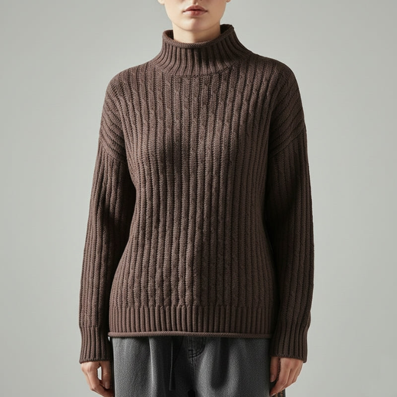 Eleine Women's Cashmere Pullover – Cozy Drop-Shoulder Knit Sweater