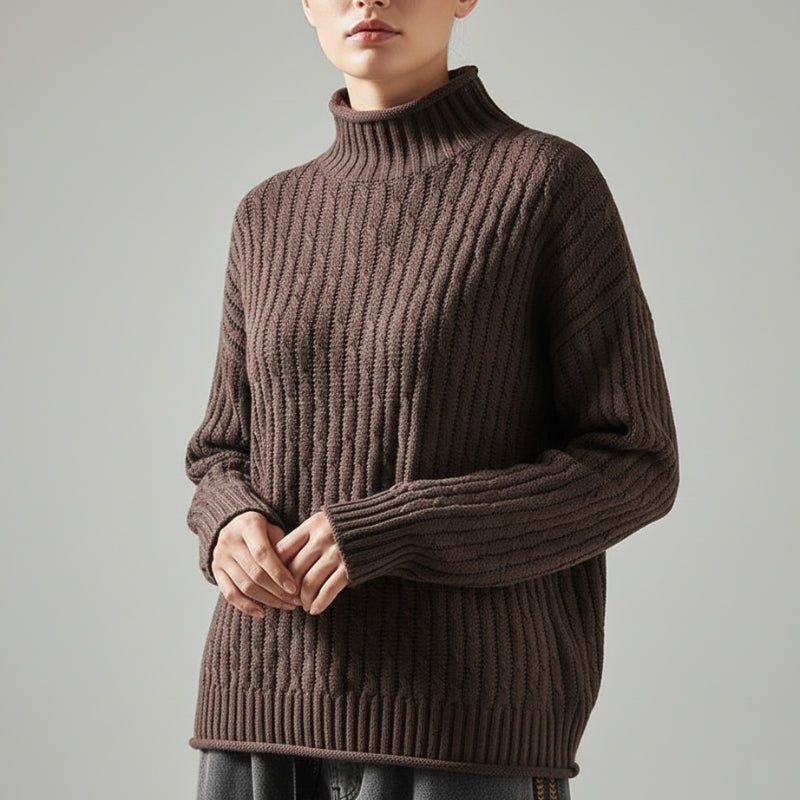 Eleine Women's Cashmere Pullover – Cozy Drop-Shoulder Knit Sweater