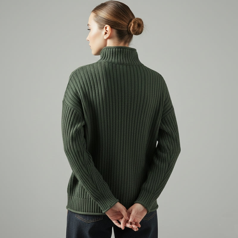 Eleine Women's Cashmere Pullover – Cozy Drop-Shoulder Knit Sweater
