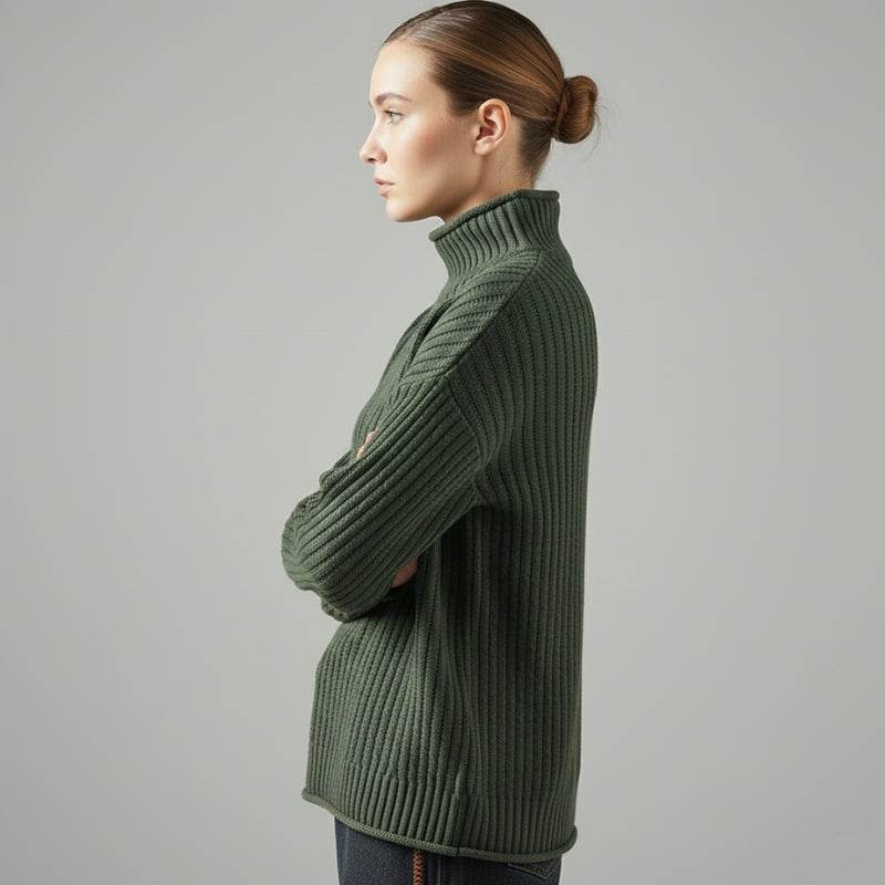 Eleine Women's Cashmere Pullover – Cozy Drop-Shoulder Knit Sweater
