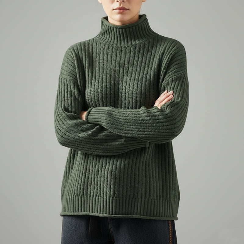 Eleine Women's Cashmere Pullover – Cozy Drop-Shoulder Knit Sweater