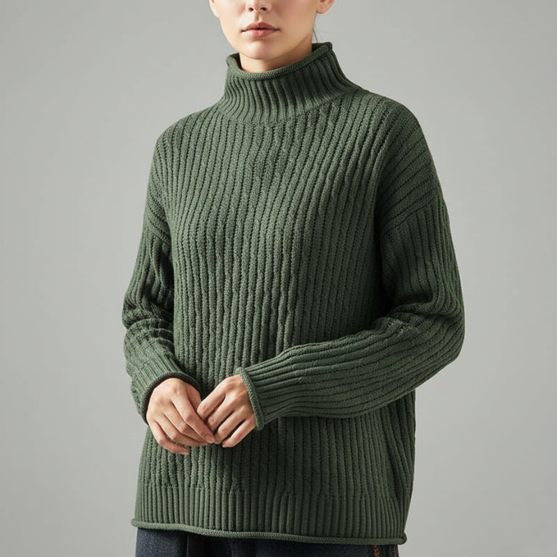 Eleine Women's Cashmere Pullover – Cozy Drop-Shoulder Knit Sweater