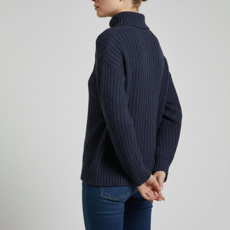 Eleine Women's Cashmere Pullover – Cozy Drop-Shoulder Knit Sweater