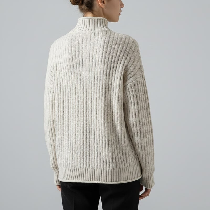 Eleine Women's Cashmere Pullover – Cozy Drop-Shoulder Knit Sweater