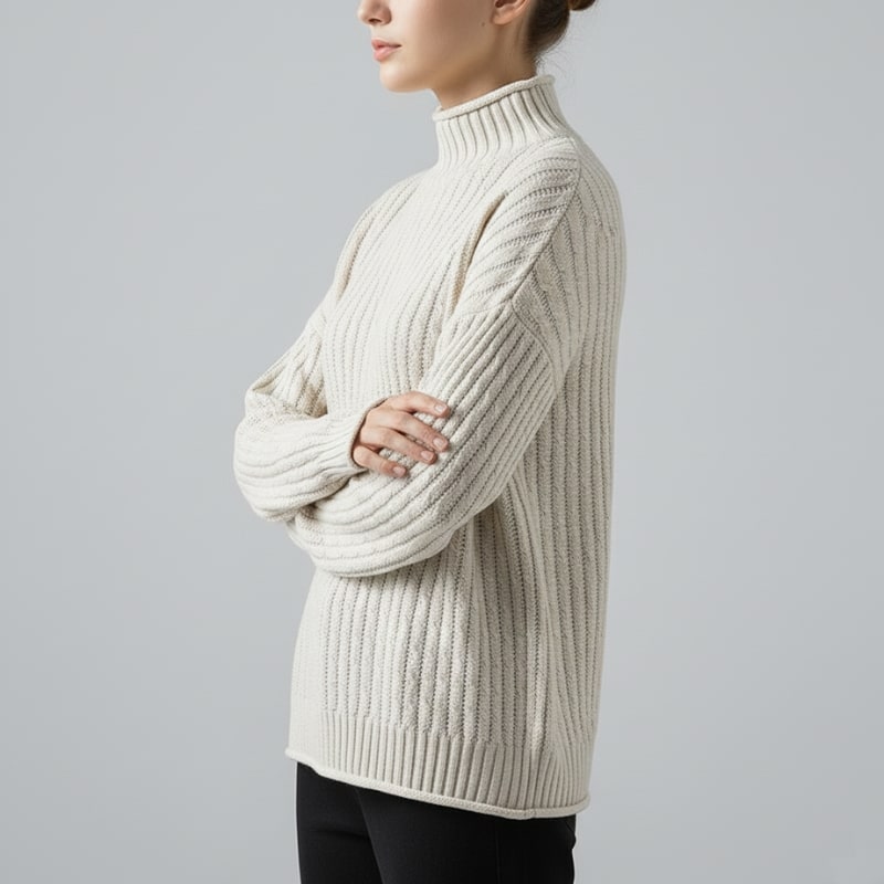 Eleine Women's Cashmere Pullover – Cozy Drop-Shoulder Knit Sweater
