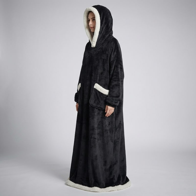 Giselle Women's Plush Hooded Robe – Full-Length Soft and Cozy Loungewear