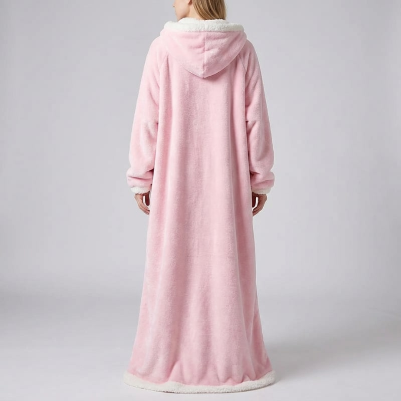 Giselle Women's Plush Hooded Robe – Full-Length Soft and Cozy Loungewear