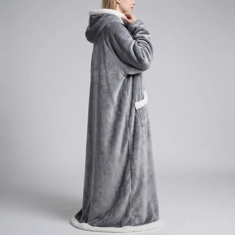 Giselle Women's Plush Hooded Robe – Full-Length Soft and Cozy Loungewear
