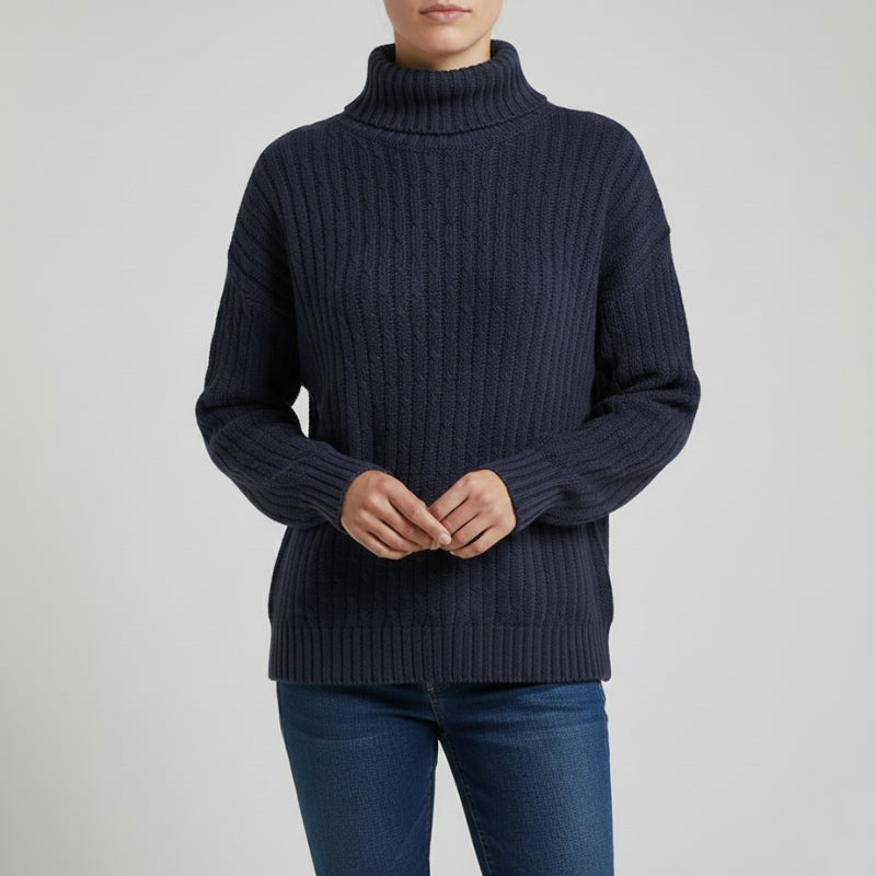 Eleine Women's Cashmere Pullover – Cozy Drop-Shoulder Knit Sweater