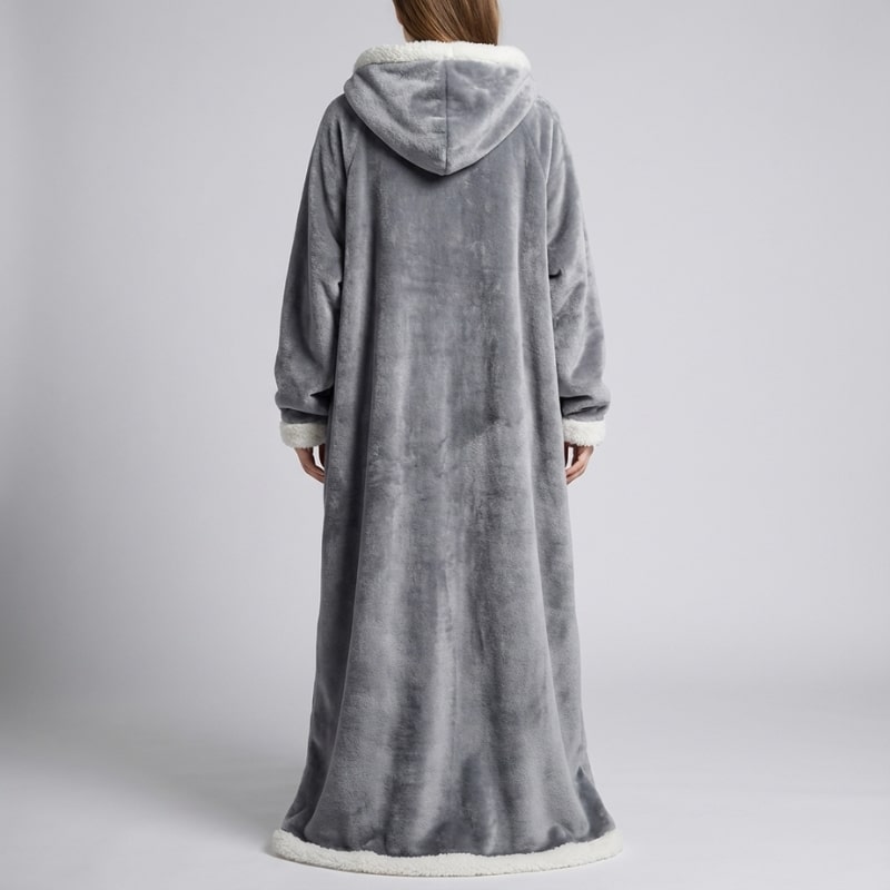 Giselle Women's Plush Hooded Robe – Full-Length Soft and Cozy Loungewear