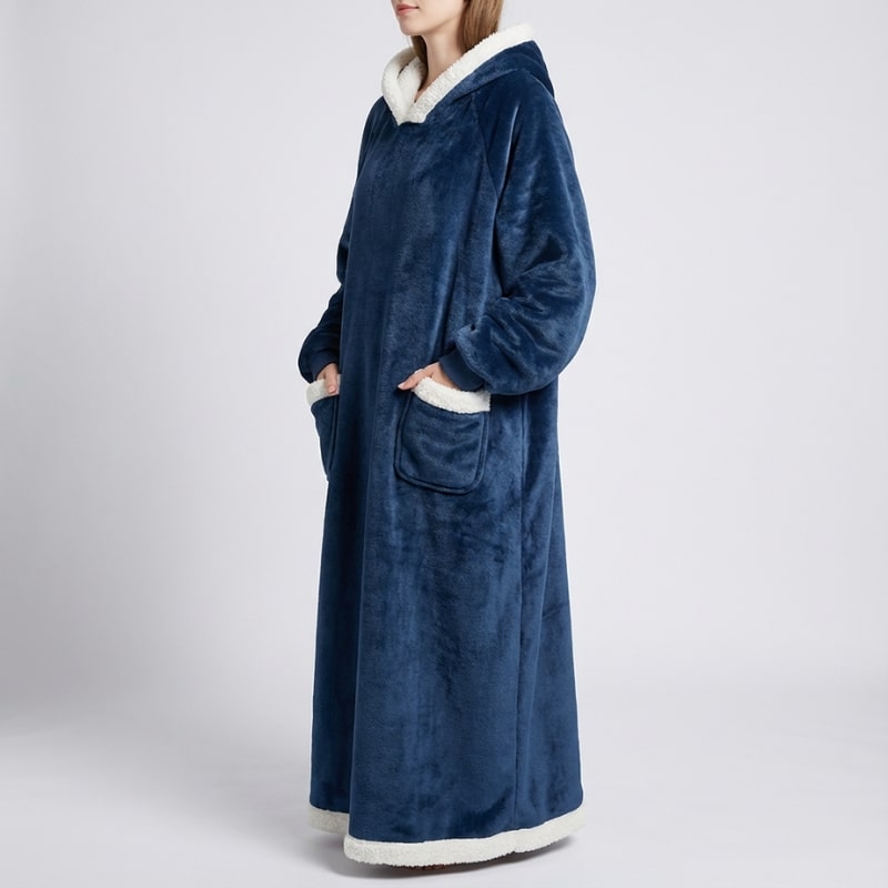 Giselle Women's Plush Hooded Robe – Full-Length Soft and Cozy Loungewear