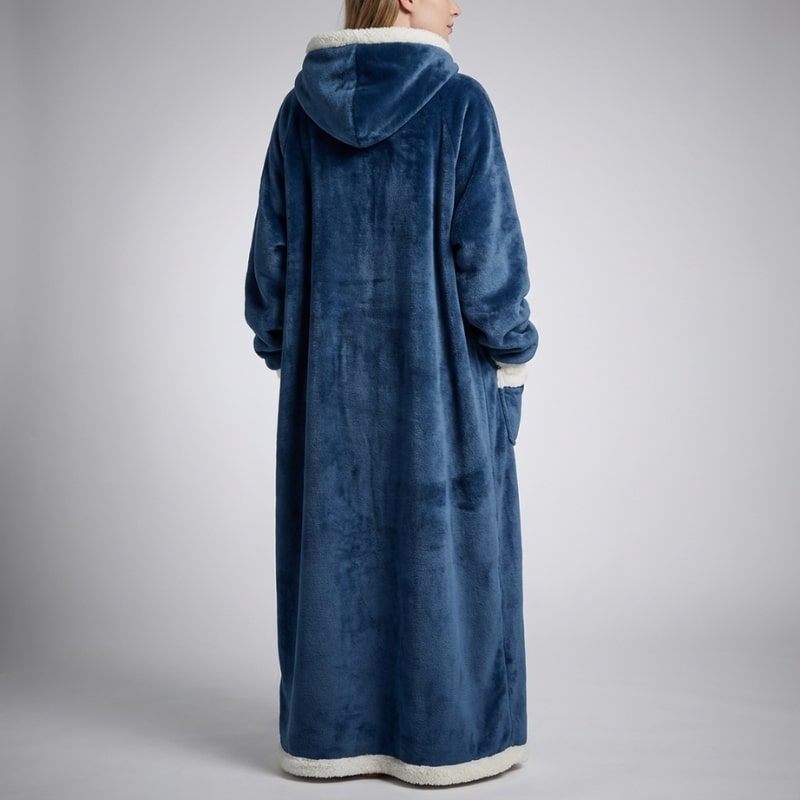 Giselle Women's Plush Hooded Robe – Full-Length Soft and Cozy Loungewear
