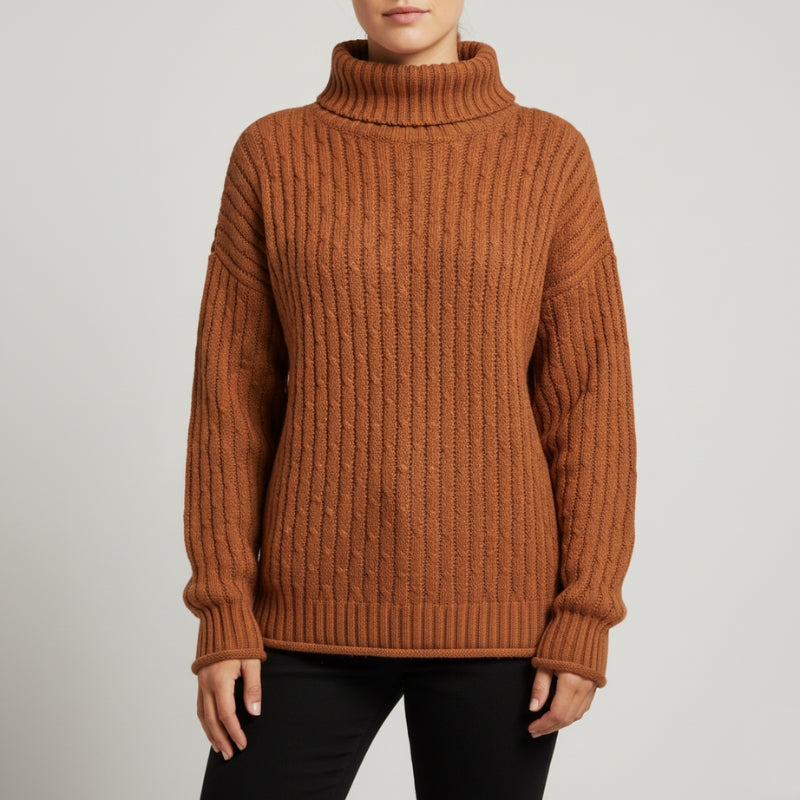 Eleine Women's Cashmere Pullover – Cozy Drop-Shoulder Knit Sweater