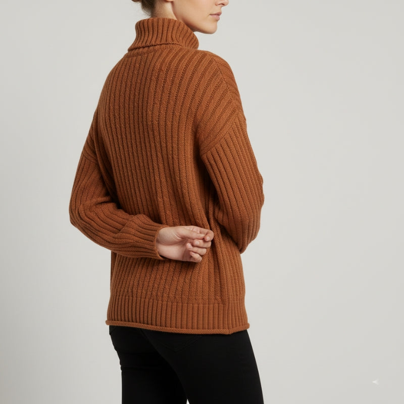 Eleine Women's Cashmere Pullover – Cozy Drop-Shoulder Knit Sweater