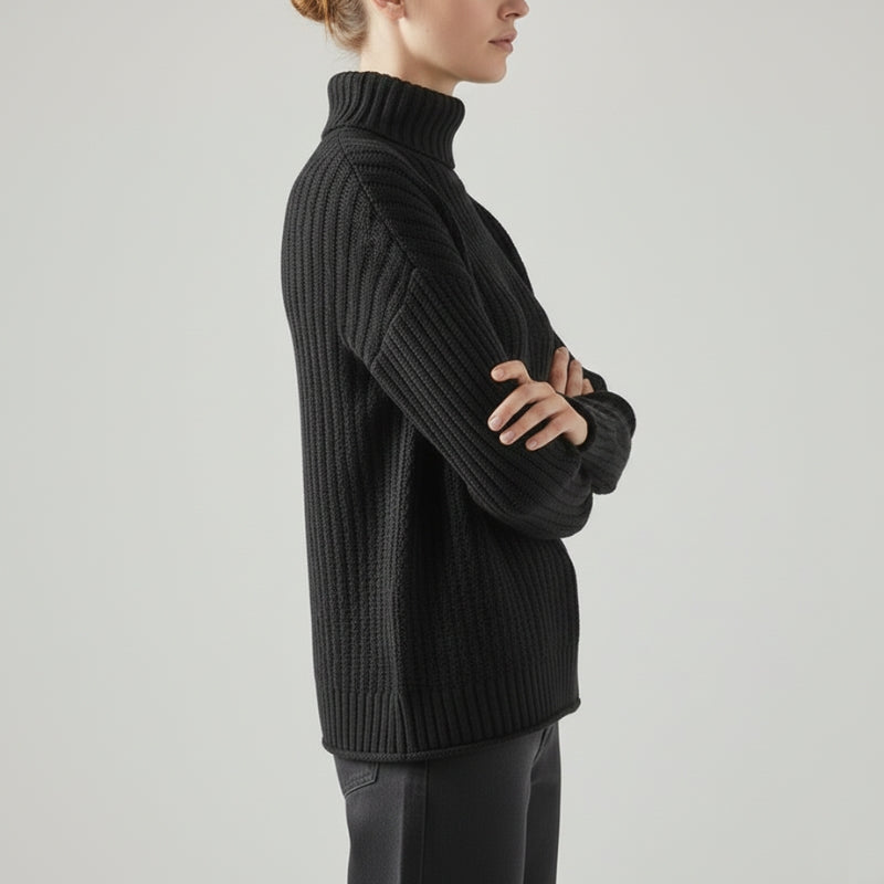 Eleine Women's Cashmere Pullover – Cozy Drop-Shoulder Knit Sweater