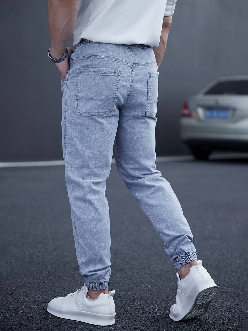 Brent Men's Tapered Cargo Joggers – Elastic Waist with Side Pockets