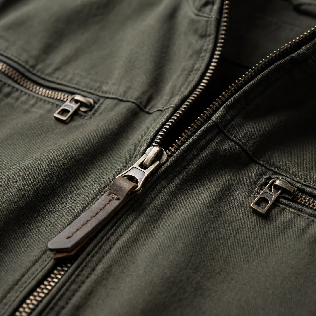 Camden Cotton Twill Jacket – Lightweight Insulated Zip-Up Outerwear