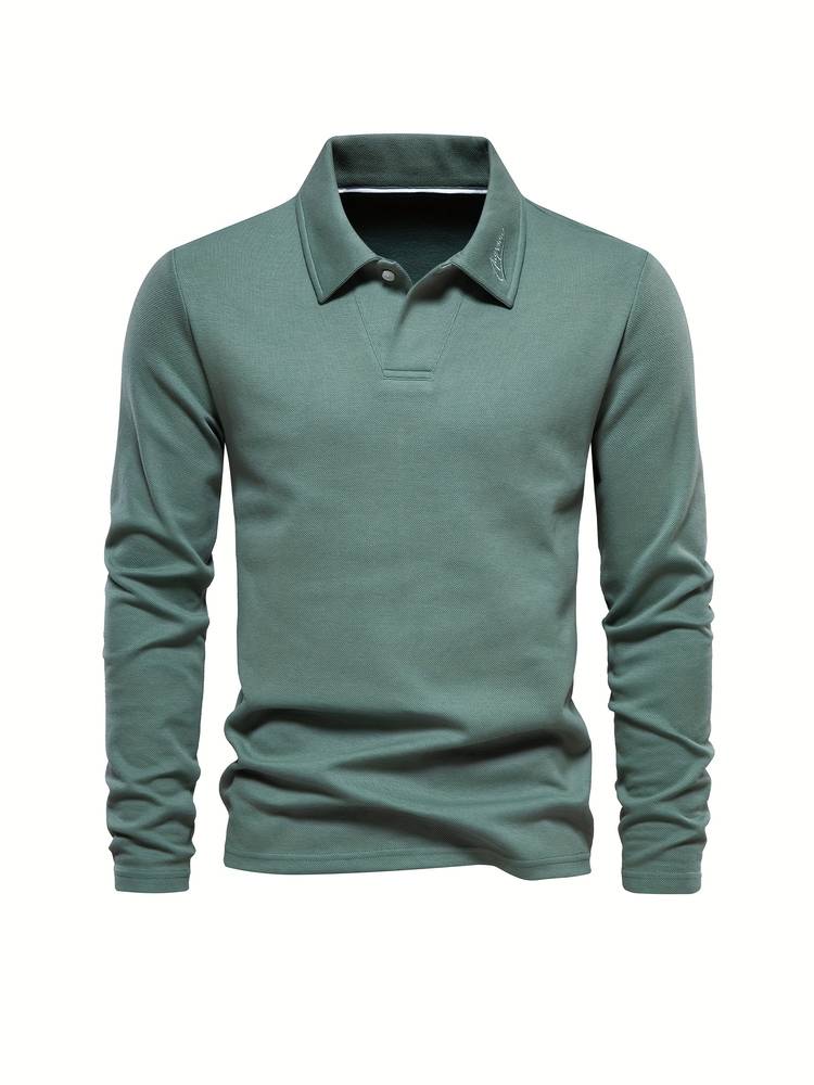 Benedict Soft Touch Long Sleeve Polo Shirt – Modern Fit Everyday Comfort Top