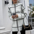 Camille Women's Long Sleeve Striped Cotton Pullover Sweater