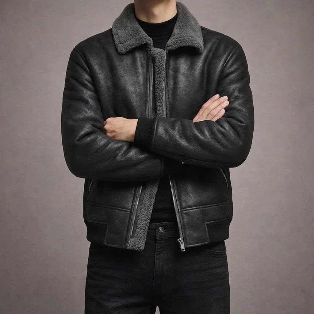 Caesar Men's Zip-Up Fleece Jacket