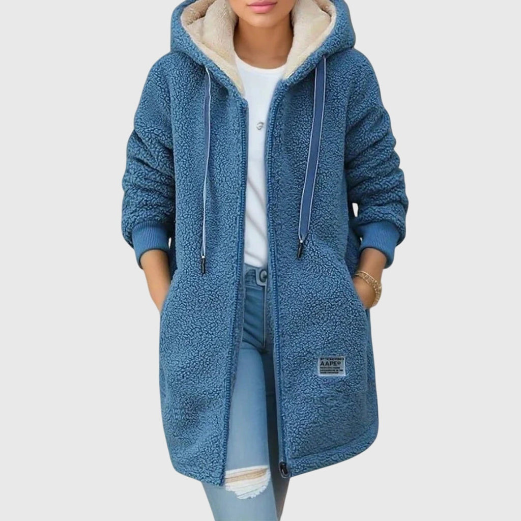 Brigitte Women's Relaxed Fit Fleece Jacket – Cozy Warmth for Chilly Days