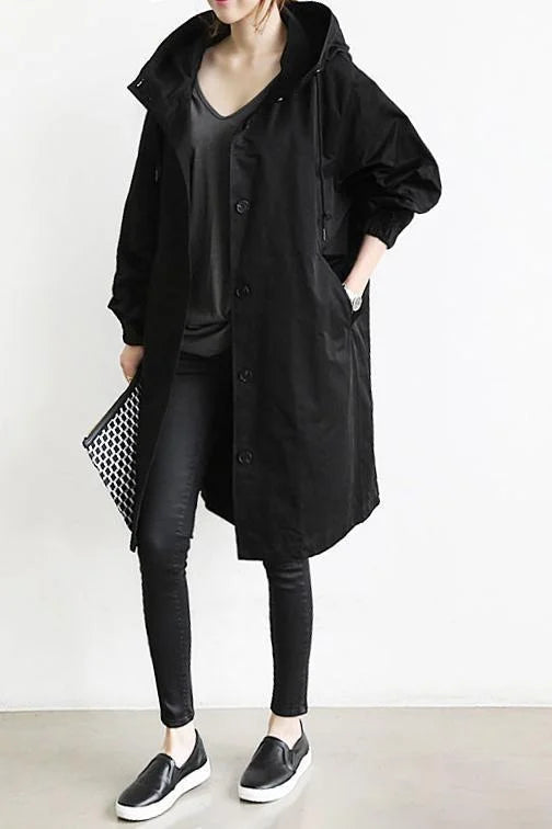 Claire Hooded Lightweight Women's Trench Coat
