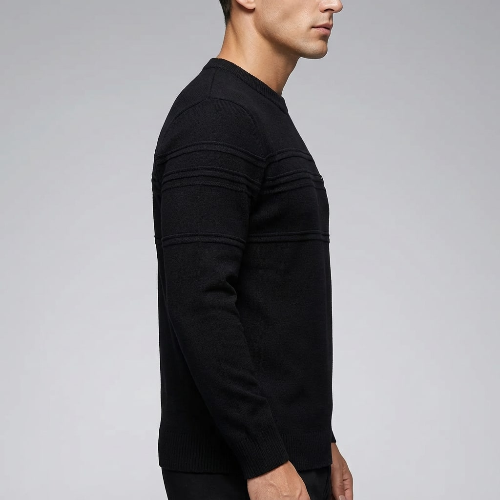 Bradford Men's Midweight Cotton Crew Neck Sweater – Tailored Fit Jumper