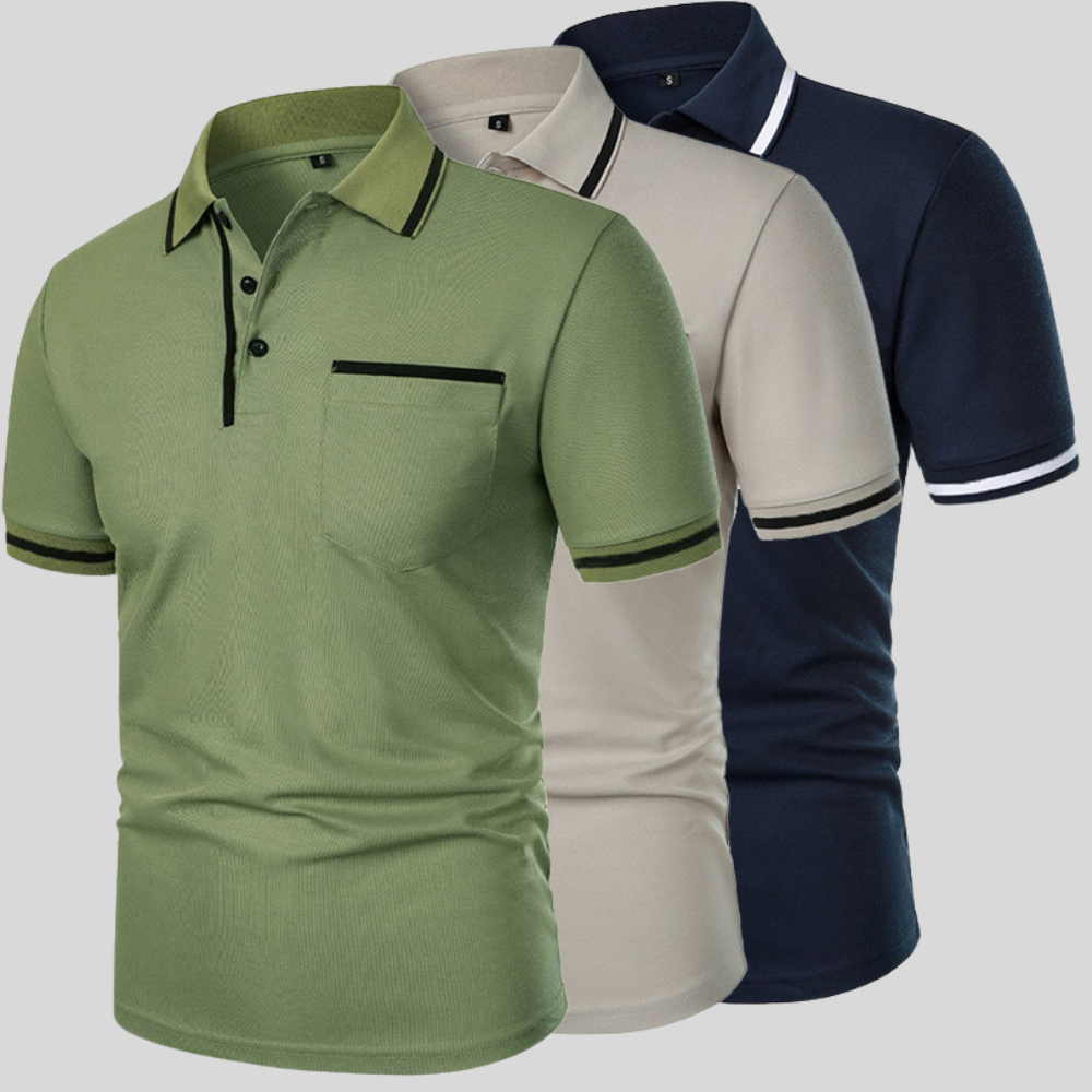 Dexter Polo - Fitted Cotton Blend Short-Sleeve Shirt