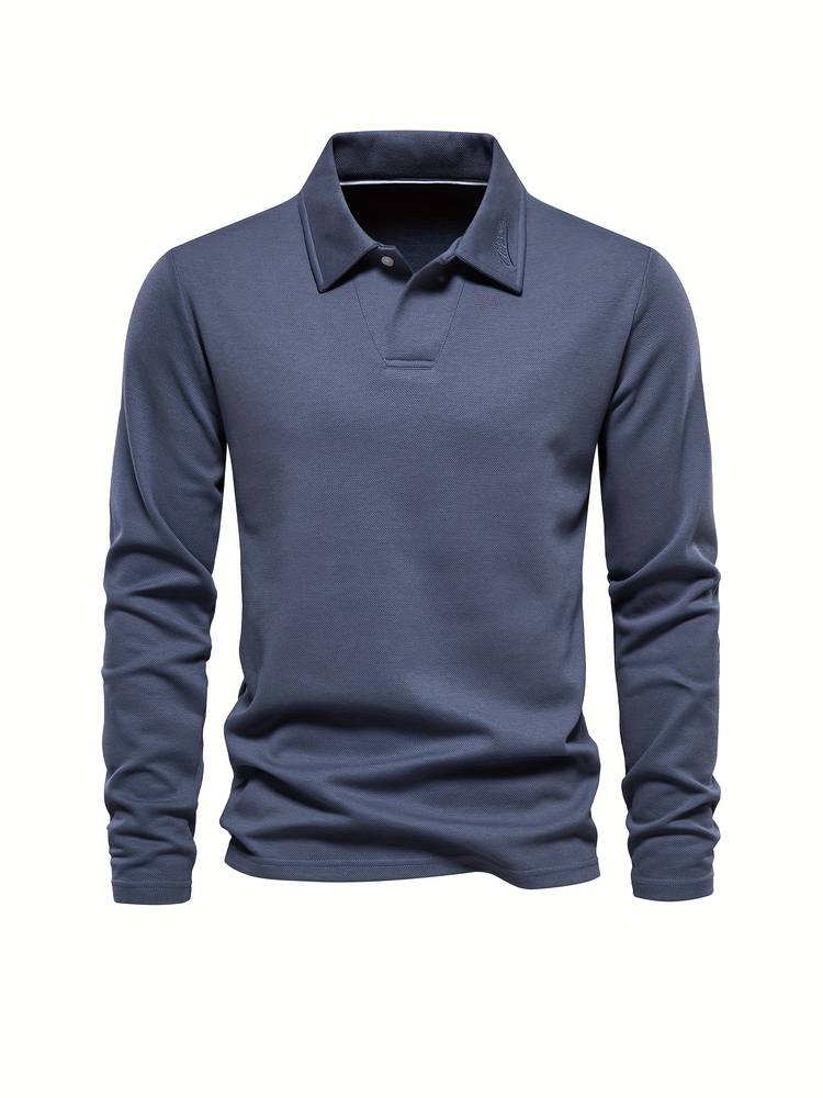 Benedict Soft Touch Long Sleeve Polo Shirt – Modern Fit Everyday Comfort Top