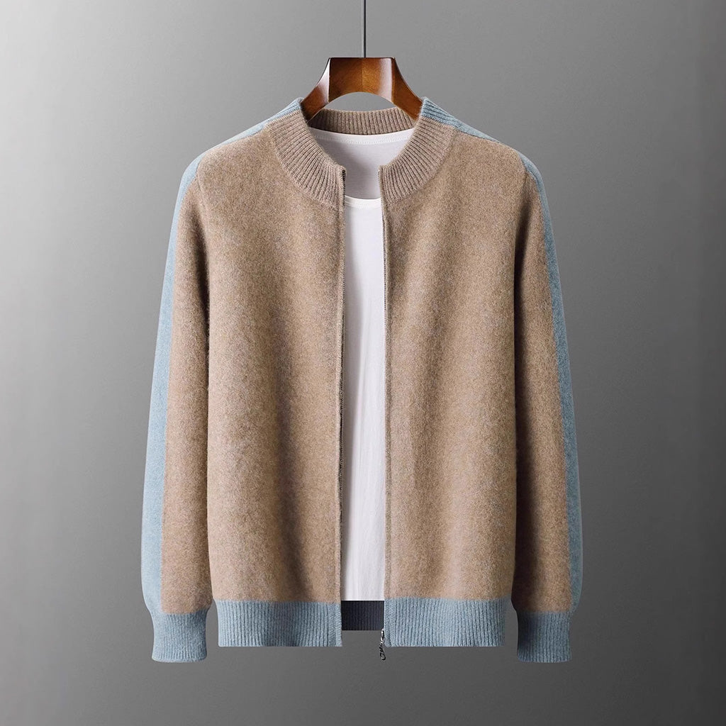 Avery Cashmere Jacket with Contrasting Sleeves