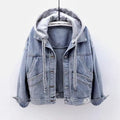 Bianca Women's Hooded Denim Jacket – Organic Cotton with Urban Patchwork Design