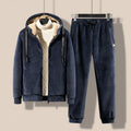 Beau Men's Heavyweight Full-Zip Hoodie and Jogger Tracksuit Set