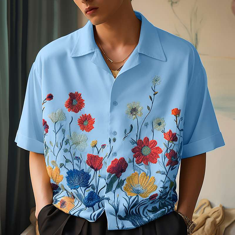 Mateo Soft Floral Summer Shirt – Relaxed Fit Button Down Shirt