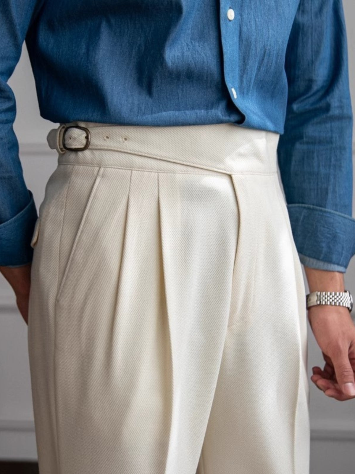 Boston Slim Fit Trousers – Chic Polyester Blend for Easy Elegance