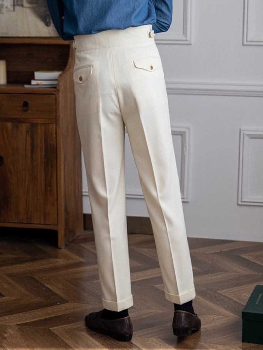 Boston Slim Fit Trousers – Chic Polyester Blend for Easy Elegance